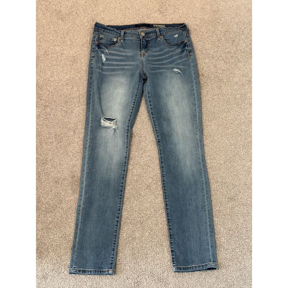 Aéropostale Distressed Medium Wash Skinny Jeans - Size 8 Reg